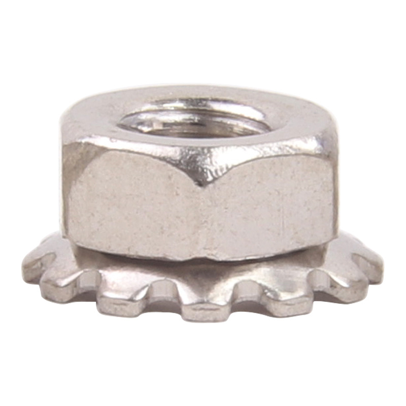 Stainless Steel Polished Custom 1/4 Inch 10mm M8 M6 anti-slip K-lock Round Hex K Lock Nut K-nut Knuts Nuts