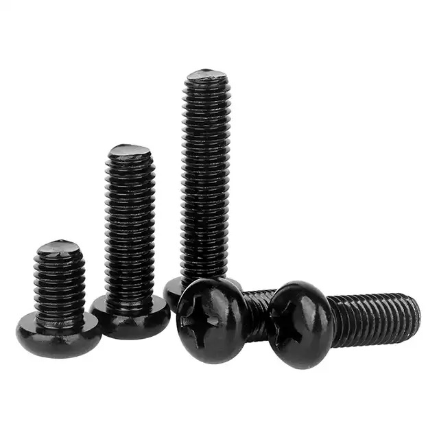 Black Oxide Zinc Plated Stainless Steel Carbon Steel Self Tapping Cross Groove Phillips Slot Pan Head Screw for Machine Industry