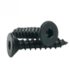 Black Oxide carbon steel self tapping Hexagonal socket flat countersunk head wood screw self drilling drywall Furniture screws