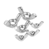 M4 M5 M6 Customized Stainless Steel Zinc Plated Galvanized Aluminum Rounded High Strength 304 Stainless Steel Wing Nut for Bolt