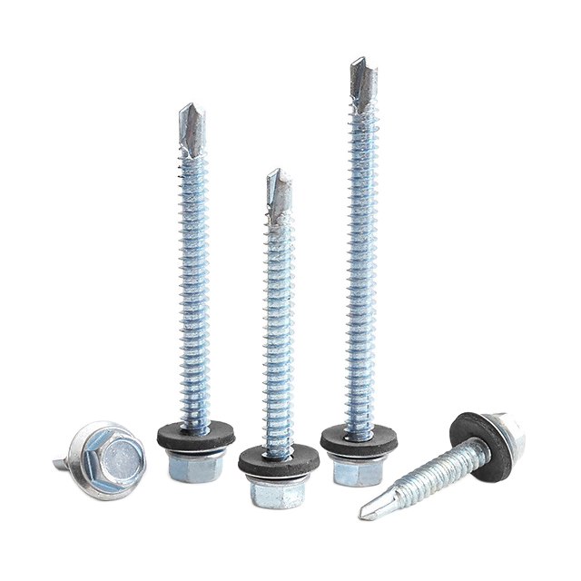 M5 Stainless Steel Galvanized Self Tapping Flange Outer Hexagon Head Dovetail Self Drilling Roofing Screw with Composite Washer