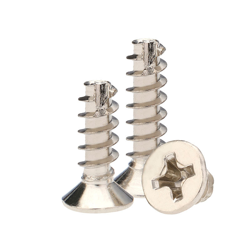 Steel Nickel-plated Flat-tailed Phillips Cross Recess Flat Countersunk Head Tail Cutting Self Tapping Screw For Plastic Asbestos Wood Metal Sheet
