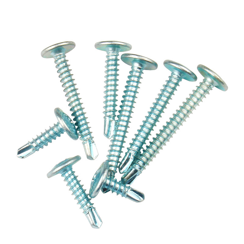 Medium Carbon Steel Blue-white Zinc Plated Furniture Cross Recess Phillips Pan Head Self Drilling Screws for Building Renovation And Metal Sheet