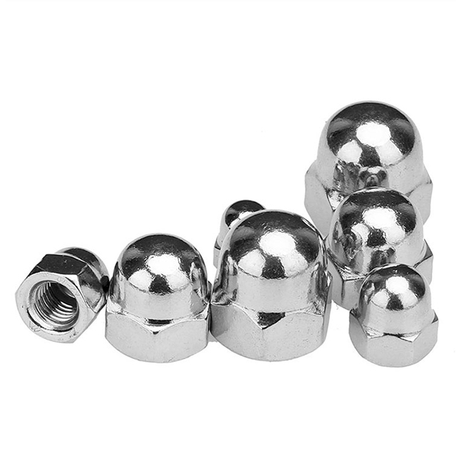 A Complete Range of Specifications Customized Blind Nut M6 M8 M12 Zinc Plated Carbon 304 316 Stainless Steel Hex Domed Hat Lid Nuts