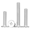 Customized Silver Stainless Steel 304 Plain Large Flat Round Head Flat End Phillips Slot Cross Recess Machine Screw For Industry