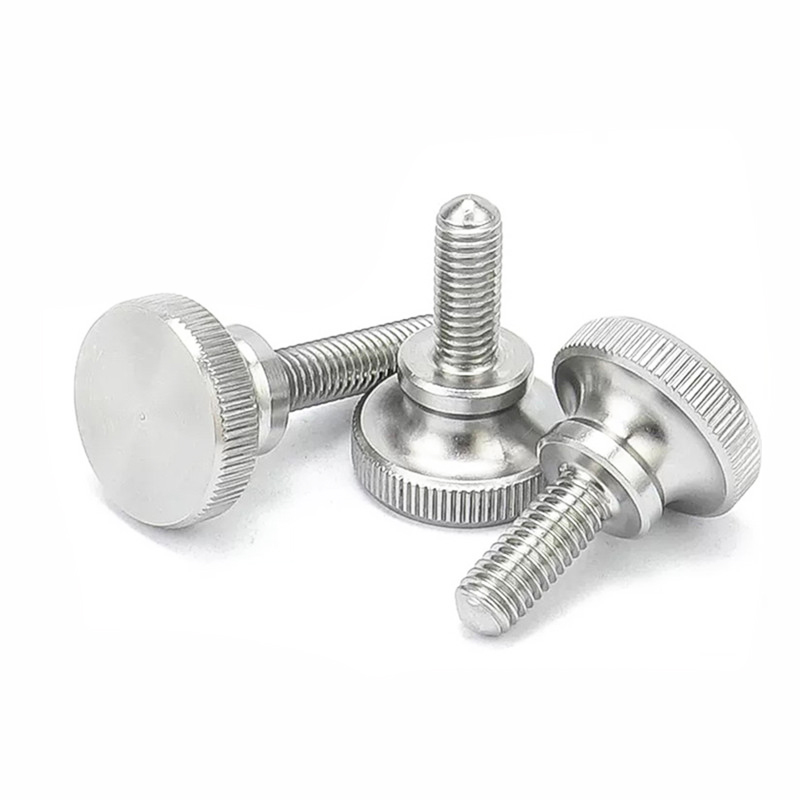 Stainless Steel 304 Plain Vertical Shoulder Stripe Knurled Head Step Adjustment Thumb Screw For Electronics Industry PC Board