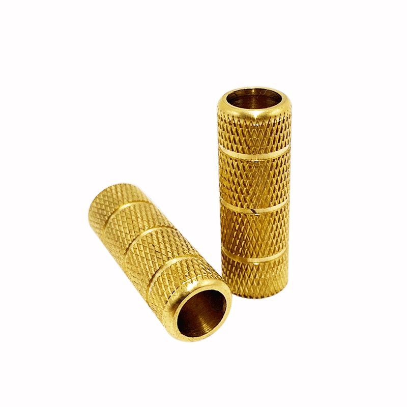 M10 Customized Uncoated Three Grooved Cylindrical Copper Rhombic Knurled Injection Molded Brass Insert Nut For Plastic Housings