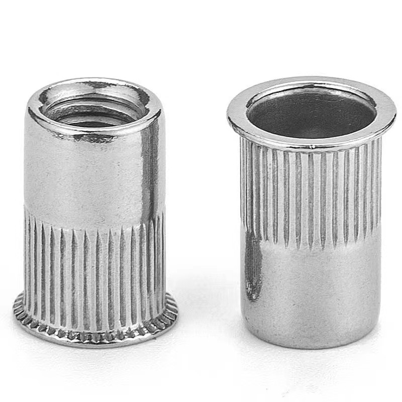 Insert Zinc Plated Stainless Steel Galvanized Passivated Vertical Knurled Round Hex Self Clinching Rivet Nut for Metal Mounting