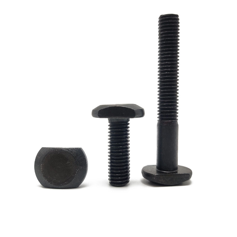 GB37 Customizable Carbon Steel Zinc-coated Fully Threaded Surface Blackening Treatment T-head Bolts for Solar T-Slot Mounting