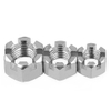 Zinc Plated Carbon Steel Stainless Steel Customized Size Metric Inch Lock Hex Slotted Nut Castle Nuts Crown Nut for Axle Fixing