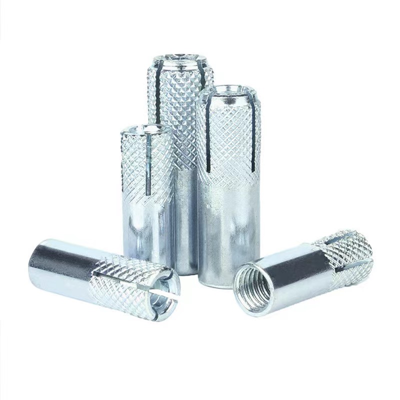 Customized Carbon Steel Galvanized Suspended Ceiling Built-in Type Implosion Inner Force Knurled Drop in Expansion Anchor Bolts Concrete Construction