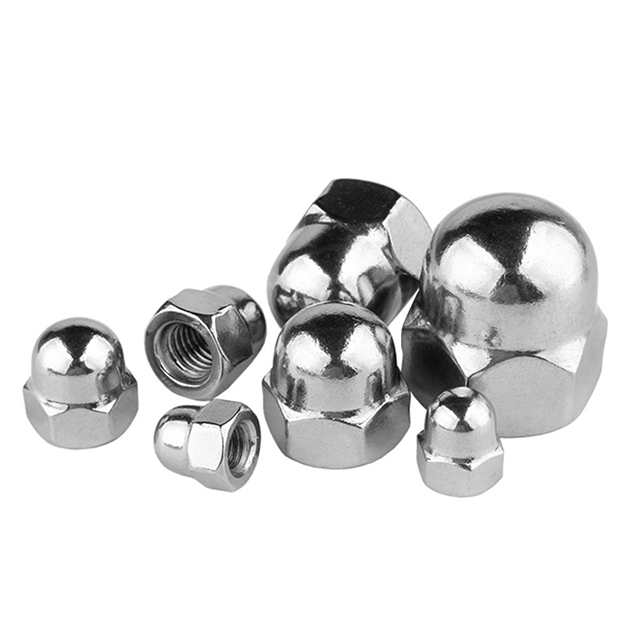 A Complete Range of Specifications Customized Blind Nut M6 M8 M12 Zinc Plated Carbon 304 316 Stainless Steel Hex Domed Hat Lid Nuts