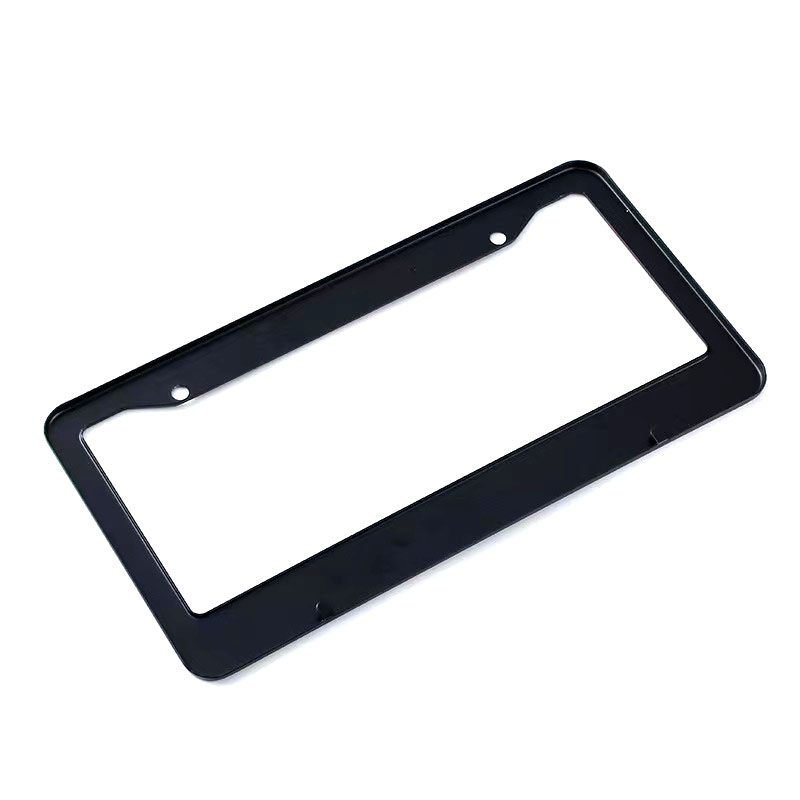 Black ABS plastic Aluminium Precision Custom Logo Bracket Stamping Part Assembled Car License Plate Frame Holder For Auto Parts
