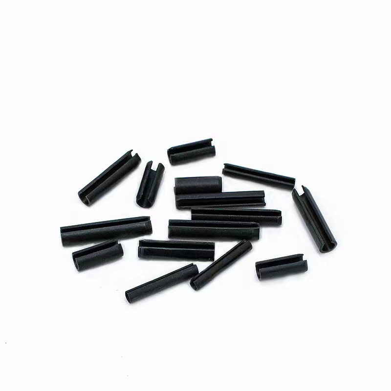 Customized GB879 Steel Manufacture Manganese Steel Elastic Cotter Pin Positioning Spring Cylindrical Pin Hollow Pin in Black