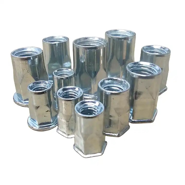 Insert Zinc Plated Stainless Steel Galvanized Passivated Vertical Knurled Round Hex Self Clinching Rivet Nut for Metal Mounting