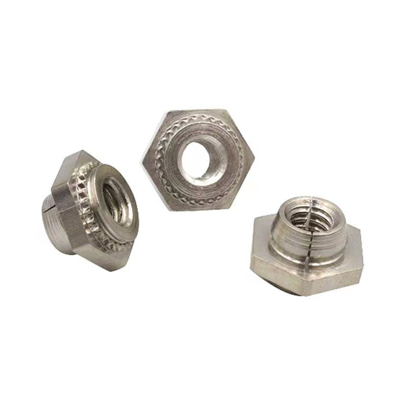 Factory Direct Sales Rohston Black Plated Self-locking Pressure Riveting Nuts Self-locking Screw Nut Stainless Steel Lock Nuts