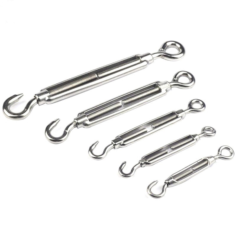 Stainless Steel 304 Plain Adjustable Orchid Bolt Telescopic Turnbuckles Flower Basket Bolt Open Retractable Wire Rope Tightener