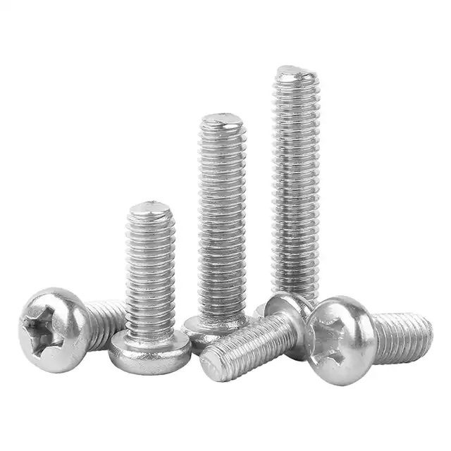 Black Oxide Zinc Plated Stainless Steel Carbon Steel Self Tapping Cross Groove Phillips Slot Pan Head Screw for Machine Industry