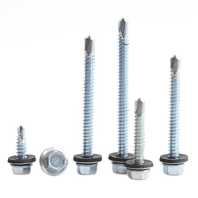 M5 Stainless Steel Galvanized Self Tapping Flange Outer Hexagon Head Dovetail Self Drilling Roofing Screw with Composite Washer