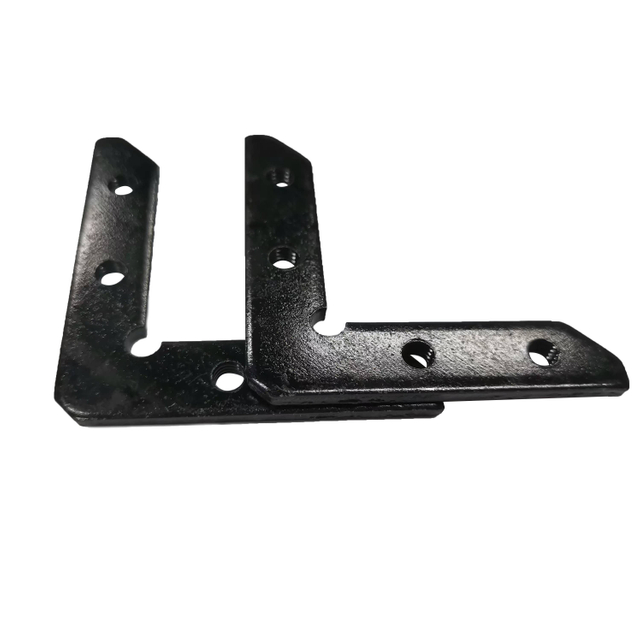 Black Door Frame Corner Code Photo Frame Assemble Accessories 4-hole L-shaped Bracket Repair Plat Carbon Steel Wood Connector