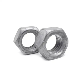 Carbon Steel Hot-dip Galvanized External Hexagonal Female Thread NUT for Electricity Solar Panel Photovoltaic Power Generation