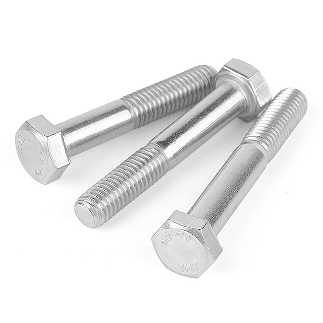 M3 High Strength Manufacture DIN ISO Direct Rohston Blue And White Zinc Stainless Steel Screw HEX Head Machine Bolt for Industry