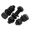 M6 M8 M10 Custom Length Fasteners Grade 8.8 Carbon Steel Black Oxidation Hex Head Bolt And Nut With Spring Washer