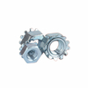 Custom 1/4 Inch 10mm M8 M6 Blue-White Zinc Plated Anti-slip K-lock Carbon Steel Round Hex K Lock Nut K-nut Knuts Nuts