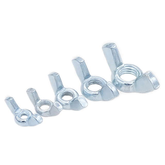 M4 M5 M6 Customized Stainless Steel Zinc Plated Galvanized Aluminum Rounded High Strength 304 Stainless Steel Wing Nut for Bolt