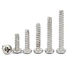 Stainless Steel 304 flat-tailed Phillips cross recess Round Head tail cutting Self Tapping Screws For plastics asbestos products wood metal sheet