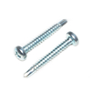 Q235 Carbon Steel Blue-white Zinc Plated Furniture Phillips Cross Recess Round Head Self Drilling Screws for Building Renovation Metal Sheet