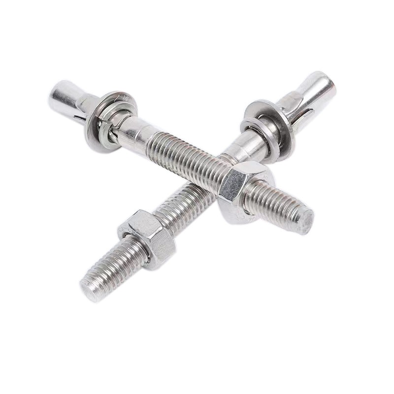 JB/ZQ 4763 Stainless Steel 304 Galvanized External Thread Screw Type Tunnel Concrete Wedge Expansion Anchors With Nut And Washer