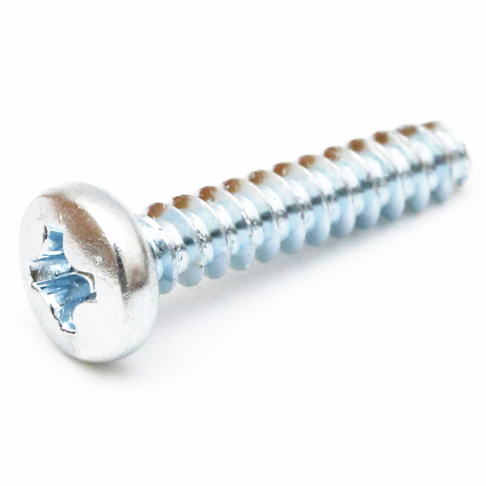 Carbon Steel Blue-white Zinc Plated Phillips Cross Recess Round Head Tail Cutting Self Tapping Screw For Plastic Asbesto Product Wood Metal Sheet