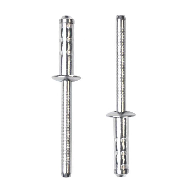 Stainless Steel Plain Round Domed Head Horizontal Stripe Mandrel Shank Double Drum Open End Closed End Multigrip Blind Pop Rivet