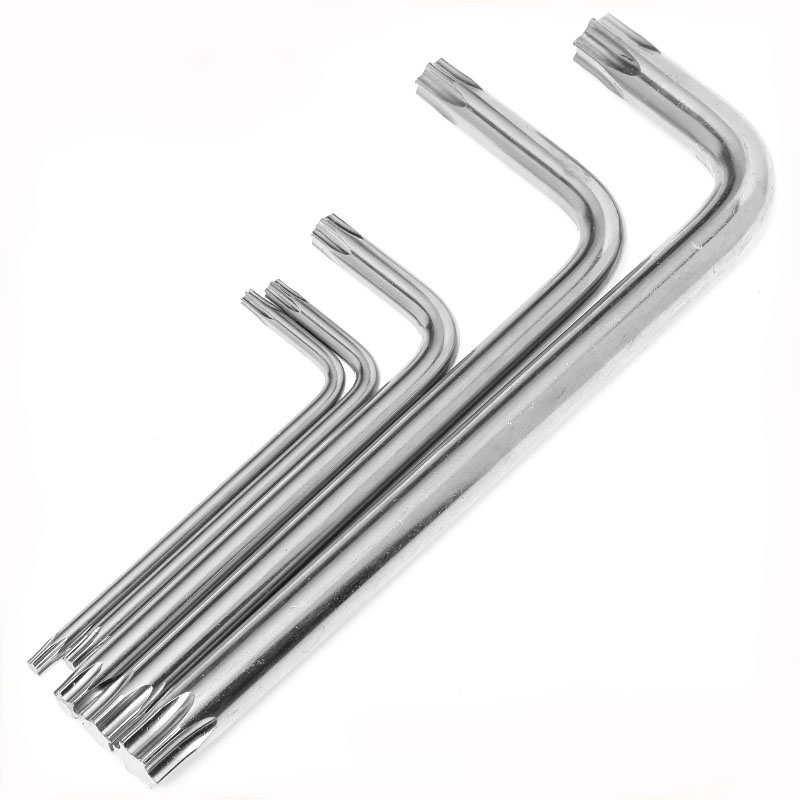 45# Steel S2 Alloy Steel Chrome Plated Zinc Plated Nickel Plated L Shape Torx Head Hex Key Allen Wrench For Hex Grooves