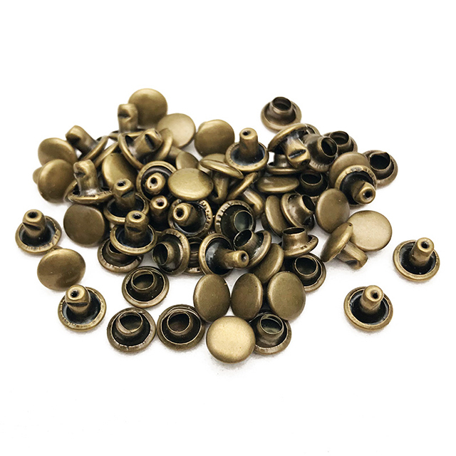 Stainless Steel Brass Double Cap Metal Chicago Screw Jeans Rivet for Denim Shoes Bag Cloth Leather Bag Accessories Button Rivet