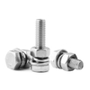 M6 M8 M10 Custom Length Fasteners Stainless Steel Hex Head Round Bolt And Nut With Spring Washer