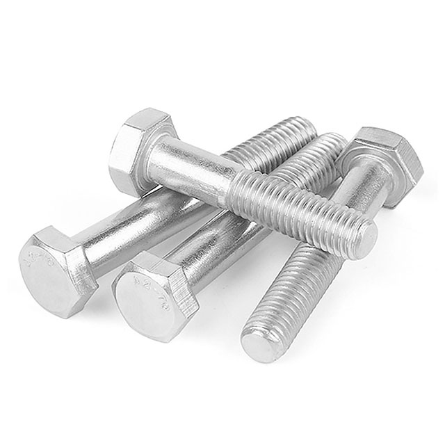 M8 High Strength Manufacture DIN ISO Direct Rohston Blue And White Zinc Stainless Steel Screw HEX Head Machine Bolt for Industry