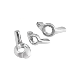 M4 M5 M6 Customized Stainless Steel Zinc Plated Galvanized Aluminum Rounded High Strength 304 Stainless Steel Wing Nut for Bolt