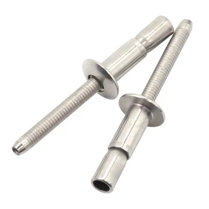 Open End 304 Stainless Steel Flat Round Countersunk Head Cup Type Draw Type Hippocampus Horizontal Stripe Shank Blind Pop Rivet