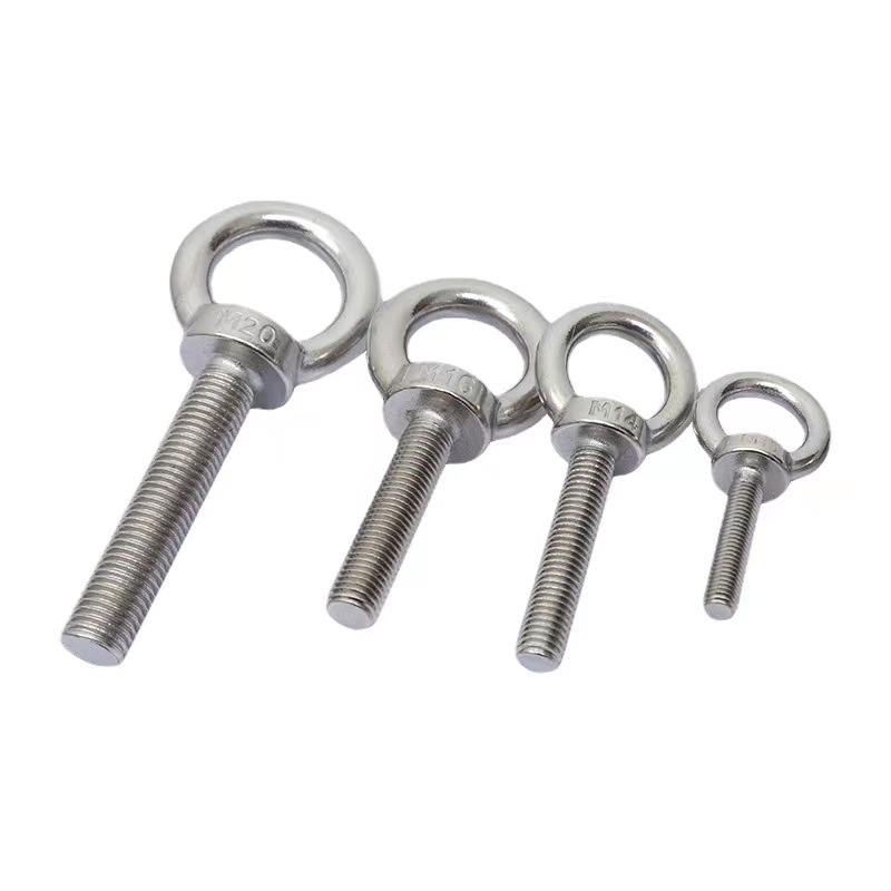 Customized M6 M8 M10 M12 M14 M3 Metric Inch Stainless Steel 304 Carbon Steel Ring Nut Screw Eye Nuts Screws for Heavy Industry