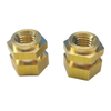 M2 M3 M4 M5 M6 Polished Through Hole Hex Slotted Injection Molded Threaded Brass Insert Nut For Plastic Automotive Industry