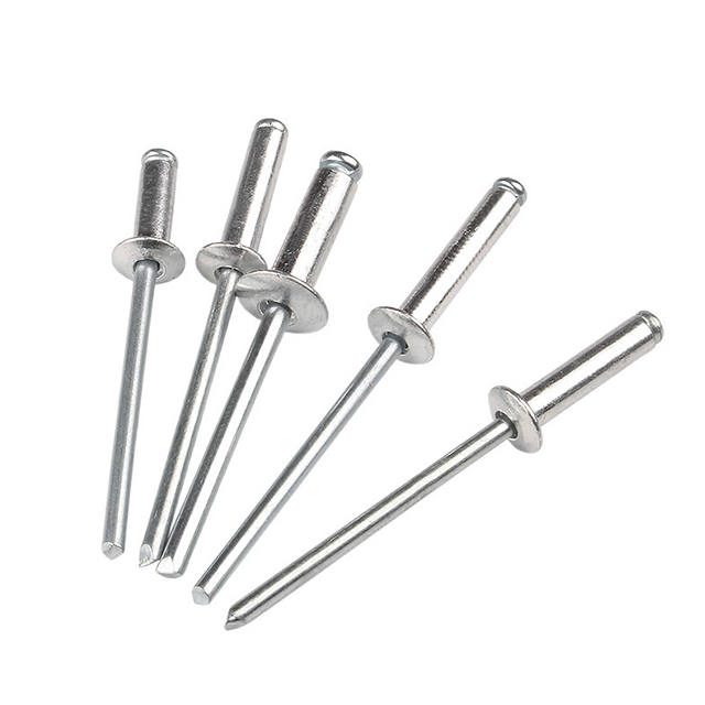 Factory Supplier Open Type Customized Length Coller Aluminum Open End Stainless Steel Solid Metal Rivet Pop Rivet Blind Rivet