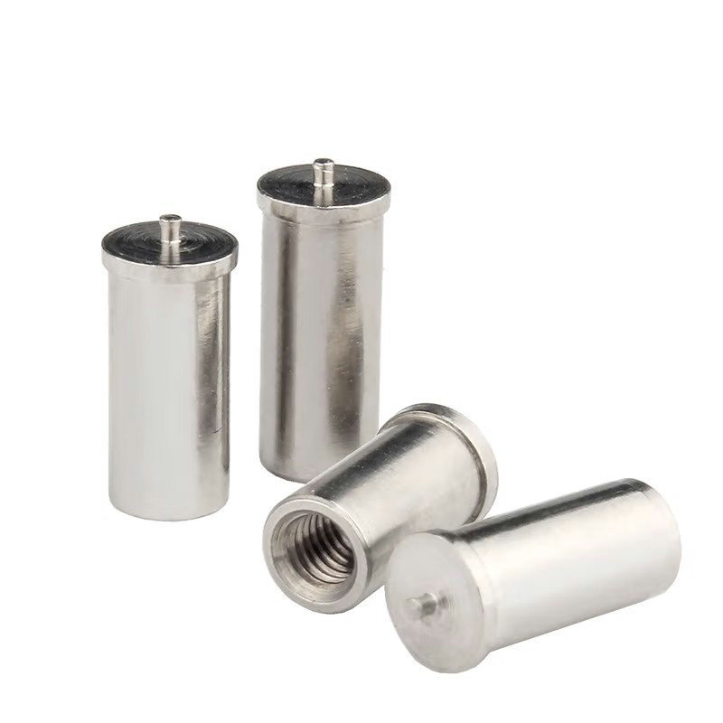 Nickel-plated Factory M2 M3 M4 M5 M6 M7 M8 M9 M10 Threaded Female Capacitor Discharge Carbon Steel Spot Welding Stud for Metal Sheet