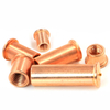 Factory M2 M3 M4 M5 M6 M7 M8 M9 M10 Threaded Female Brass Copper Capacitor Discharge Spot Welding Stud for Metal Sheet