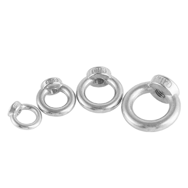 High Strength Customized No Standard M6 M8 M10 M12 Metric Inch Stainless Steel Carbon Steel Lifting Ring Nut Eye Nuts for Heavy Industry