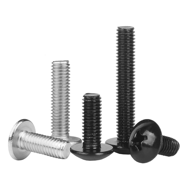 M3 M4 M5 M6 M8 M10 Stainless Steel Carbon Steel Cross Phillips Groove Flat Round Head Machine Screw for Industry Machine