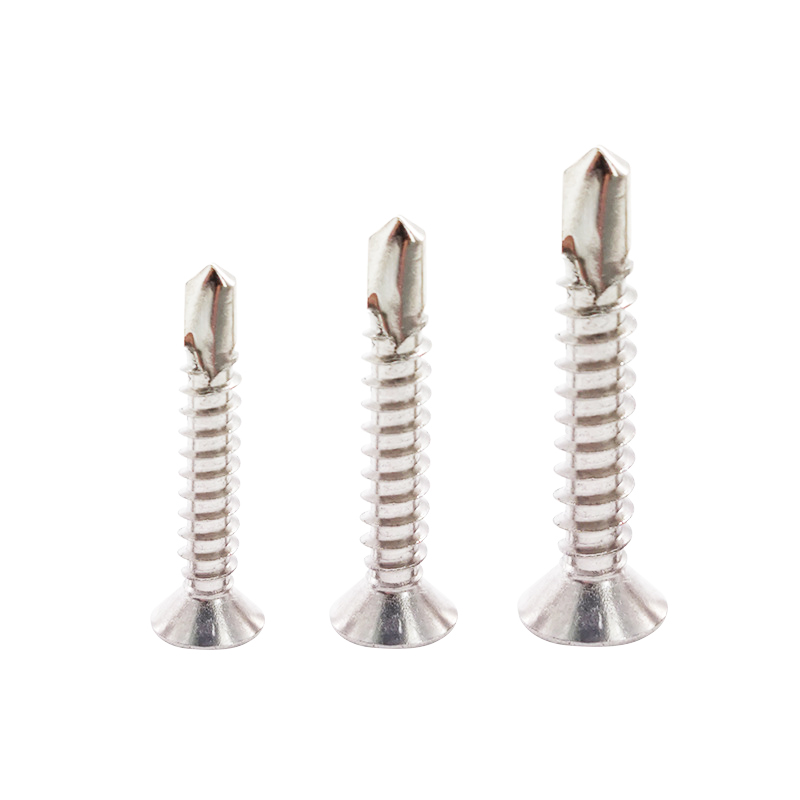 Stainless Steel 304 Plain Furniture Phillips Cross Recess Flat Countersunk Head Self Drilling Screws for Building Renovation Metal Sheet