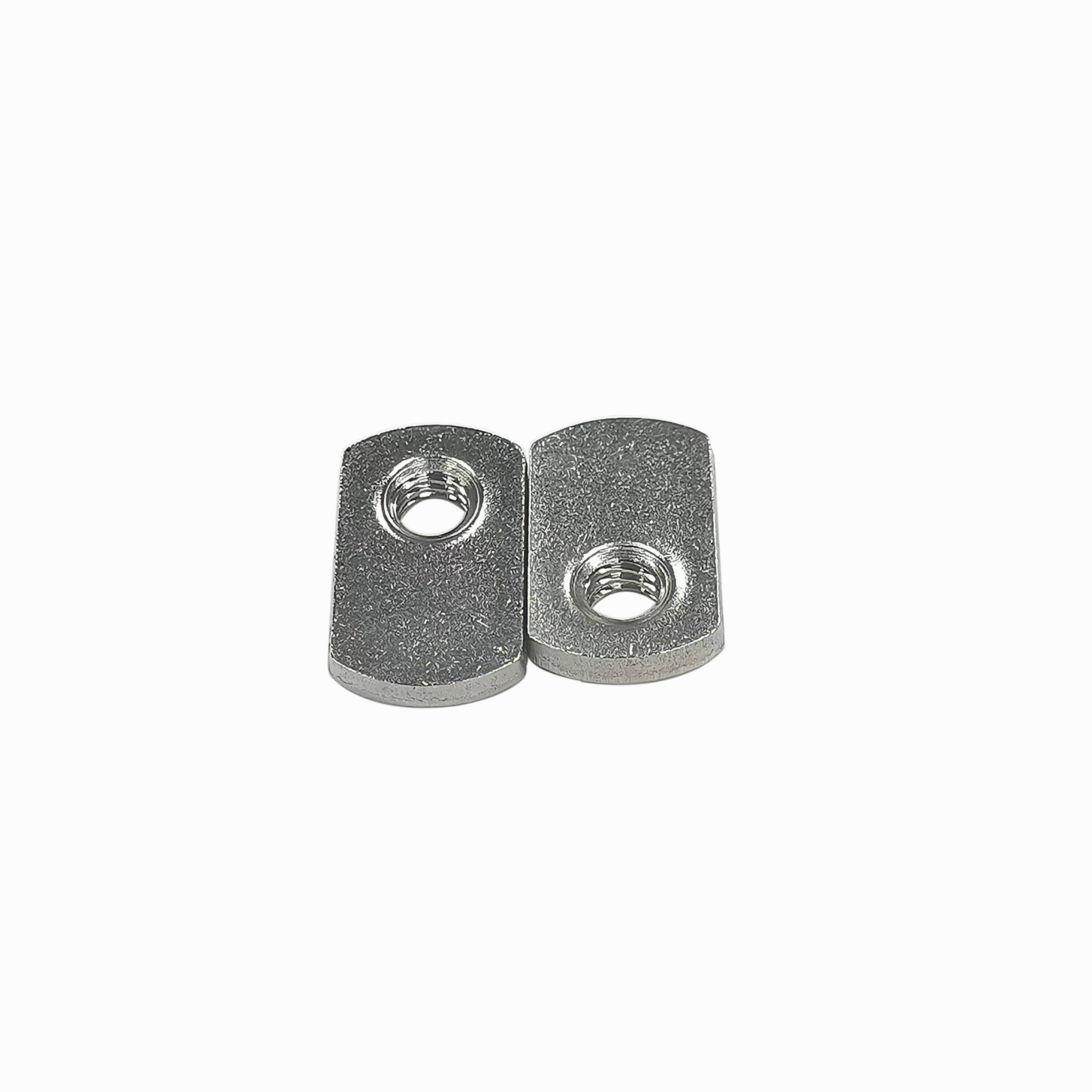Customized Stainless Steel 302 304 316 Cold Heading Through Hole Plain Kayaking Canoes T Weld Nuts for Slide Rail Guide Track
