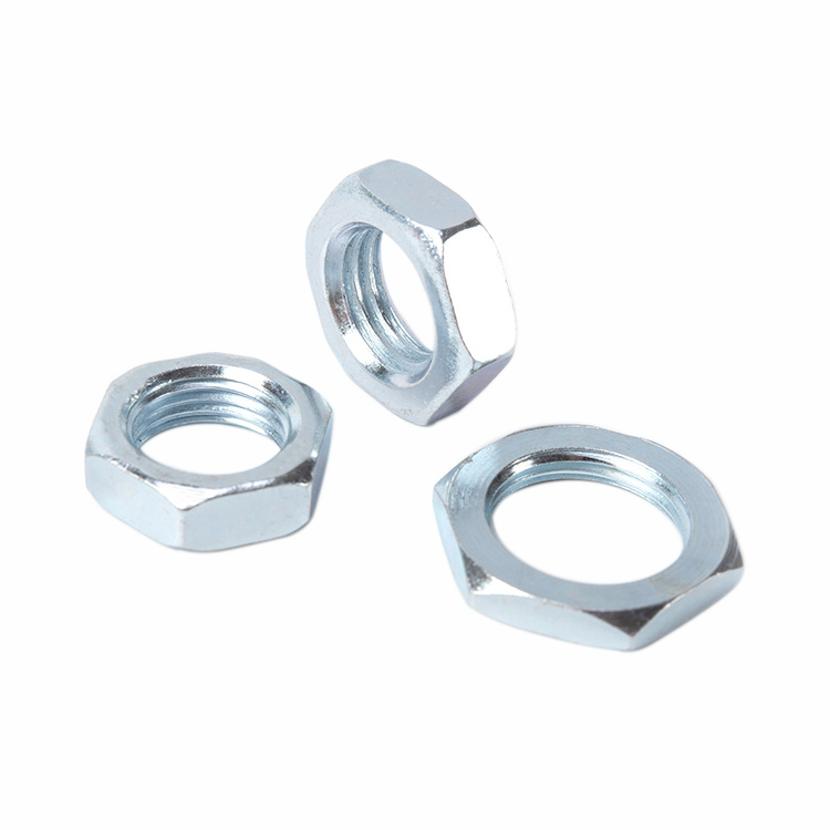 Carbon Steel Blue-White Zinc Plated Hex Thin Nut for Bolt And Machine